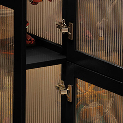 Contemporary Nordic Moso Bamboo Acrylic Rectangular Storage Cabinet 2/3/4-Cabinet For Living Room