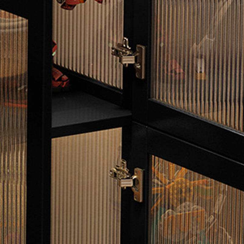 Contemporary Nordic Moso Bamboo Acrylic Rectangular Storage Cabinet 2/3/4-Cabinet For Living Room