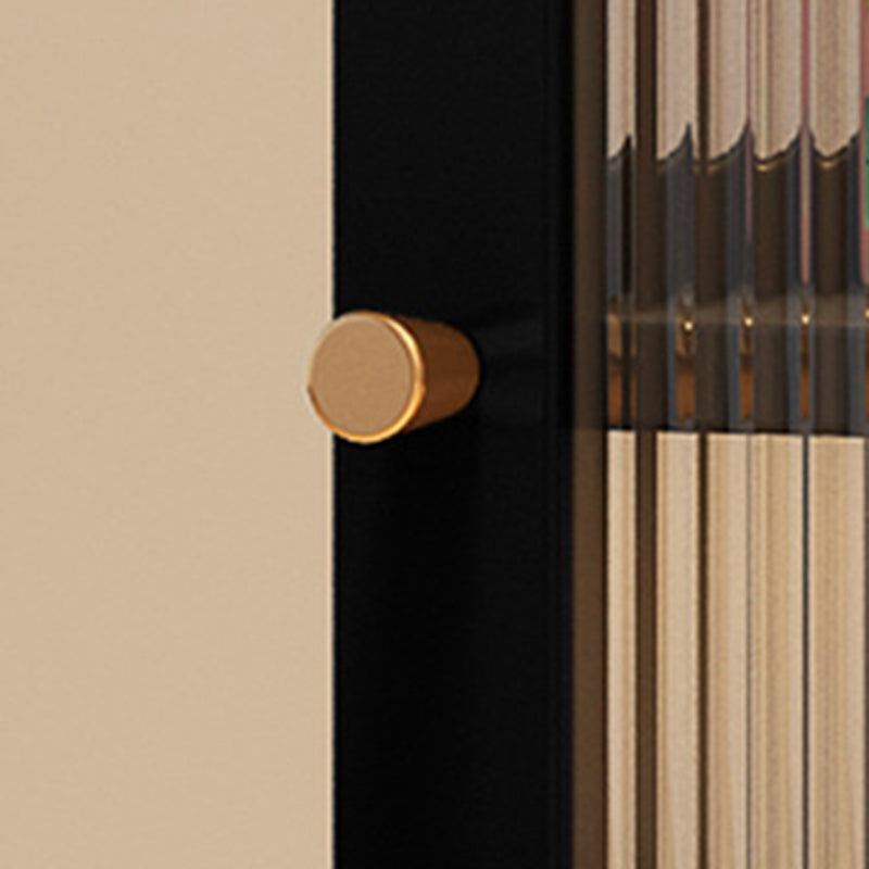 Contemporary Nordic Moso Bamboo Acrylic Rectangular Storage Cabinet 2/3/4-Cabinet For Living Room