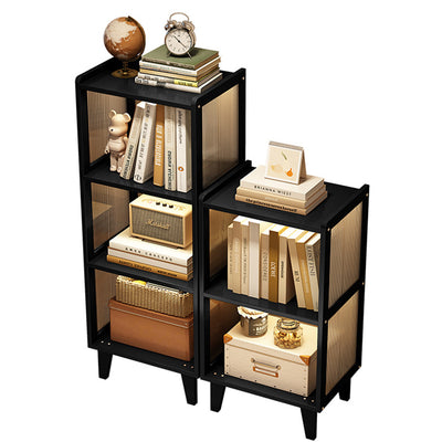 Contemporary Nordic Moso Bamboo Acrylic Rectangular Storage Cabinet 2/3/4-Cabinet For Living Room