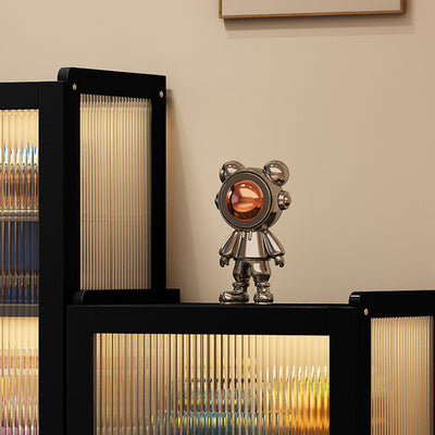 Contemporary Nordic Moso Bamboo Acrylic Rectangular Storage Cabinet 2/3/4-Cabinet For Living Room