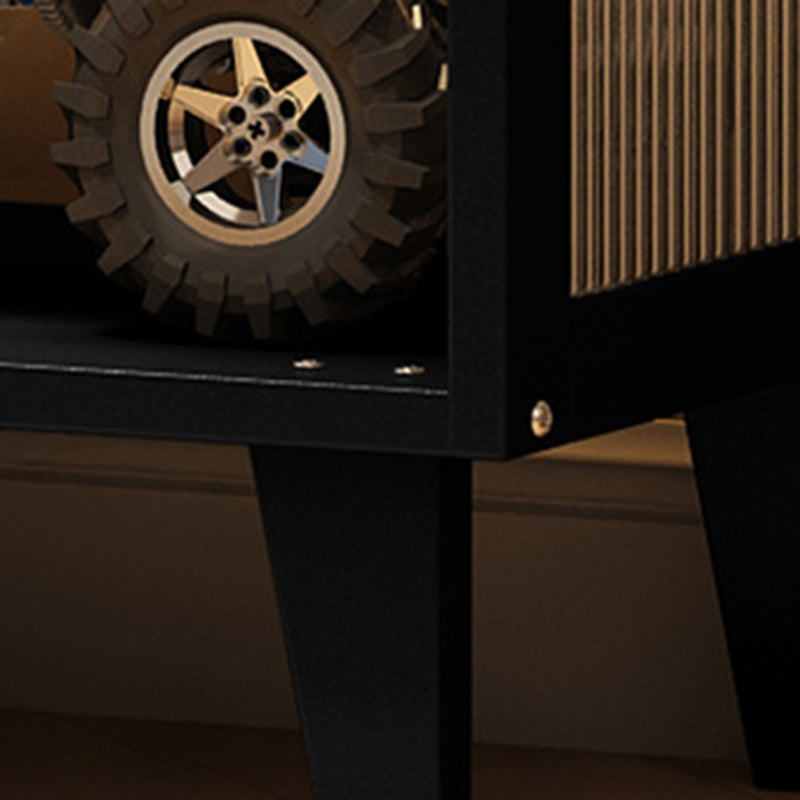 Contemporary Nordic Moso Bamboo Acrylic Rectangular Storage Cabinet 2/3/4-Cabinet For Living Room