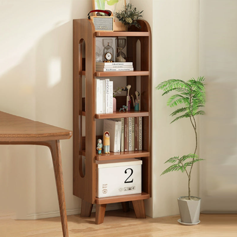 Modern Minimalist Square Rectangular Pine Wood Bookshelf 4/5/6-Tier For Living Room