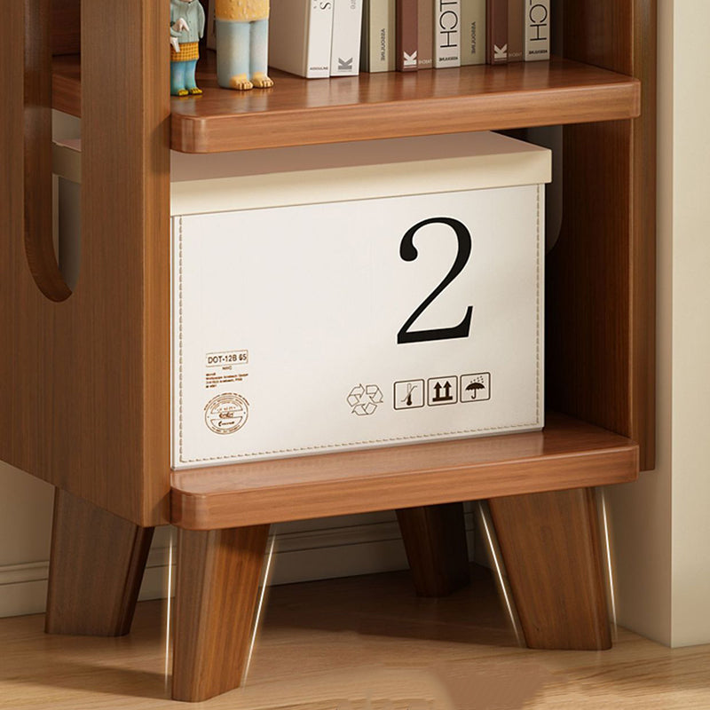 Modern Minimalist Square Rectangular Pine Wood Bookshelf 4/5/6-Tier For Living Room