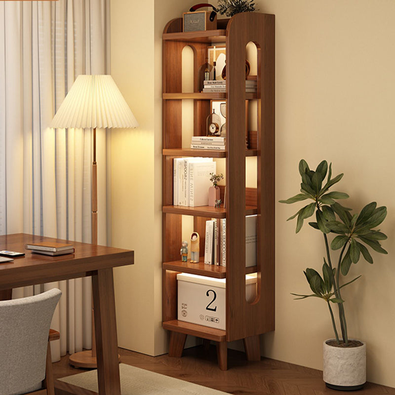 Modern Minimalist Square Rectangular Pine Wood Bookshelf 4/5/6-Tier For Living Room