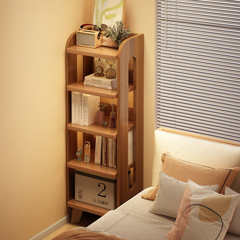 Modern Minimalist Square Rectangular Pine Wood Bookshelf 4/5/6-Tier For Living Room