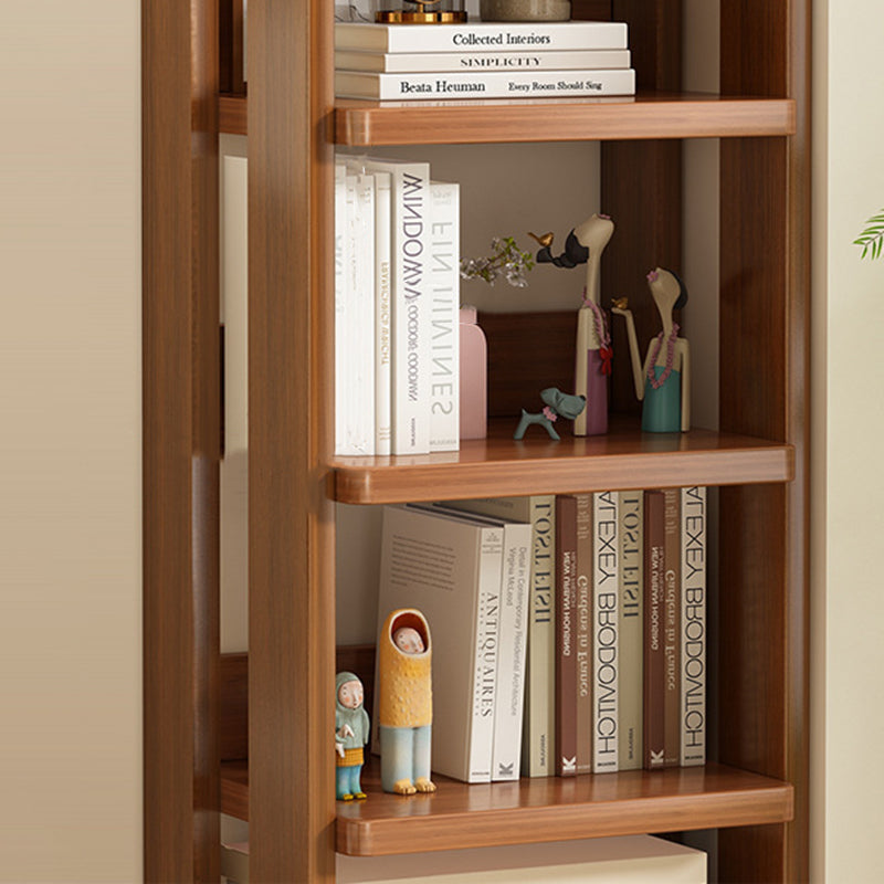 Modern Minimalist Square Rectangular Pine Wood Bookshelf 4/5/6-Tier For Living Room