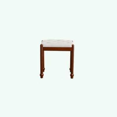 Traditional French Rectangular Pine Wood Ash Wood Solid Wood Plywood Velvet Makeup Vanity & Vanity Stool Set 2-Tier For Bedroom