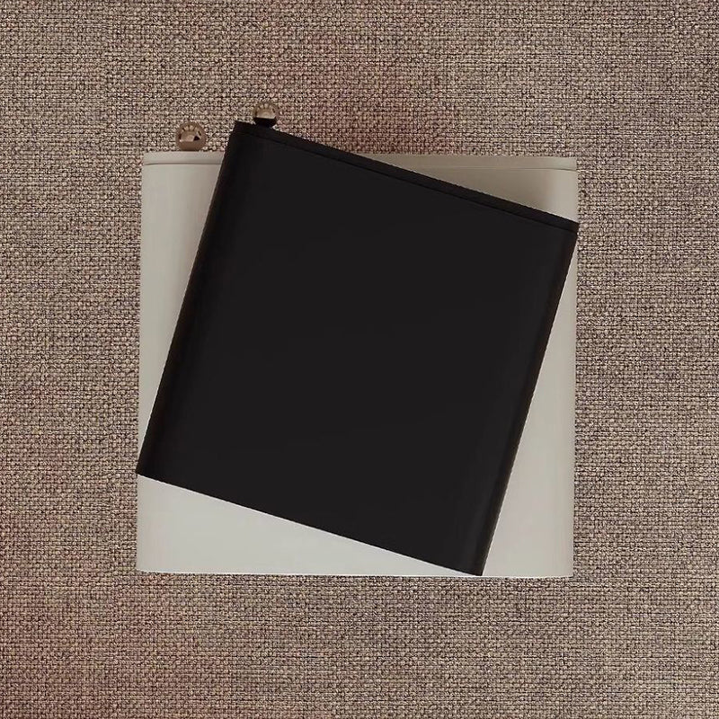 Modern Minimalist Square Rectangular Solid Wood E1 Eco-friendly Lacquered Board Stainless Steel Solid Wood Plywood Left/Right Pull Nightstand With 2-Drawer For Bedroom