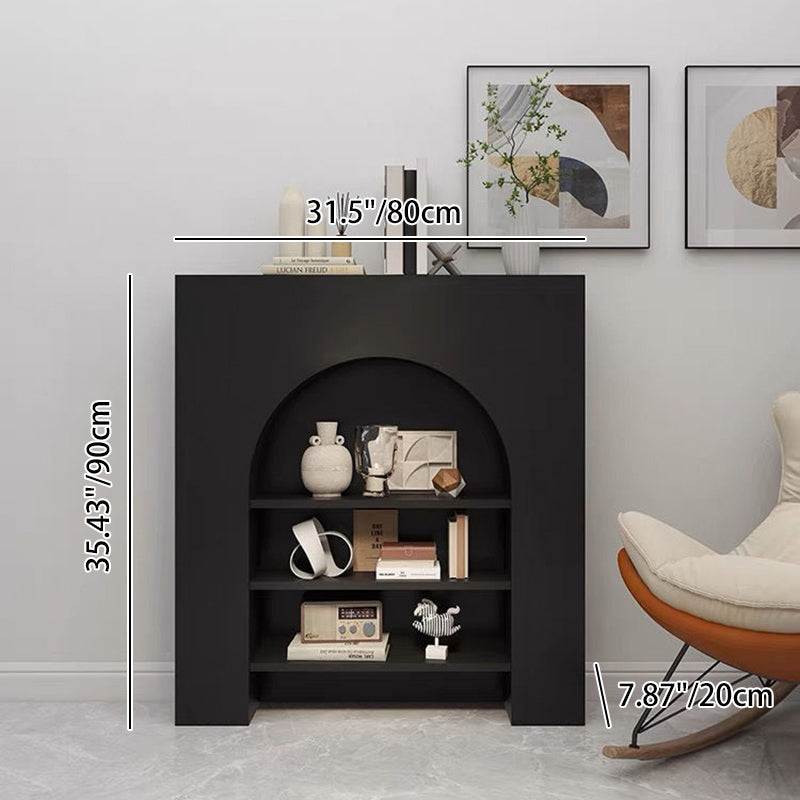 Contemporary Nordic Square Rectangular Fiberboard Display Rack 3-Tier For Living Room