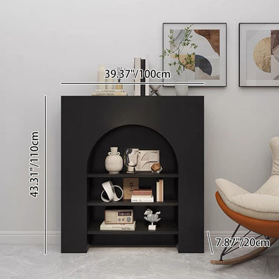 Contemporary Nordic Square Rectangular Fiberboard Display Rack 3-Tier For Living Room