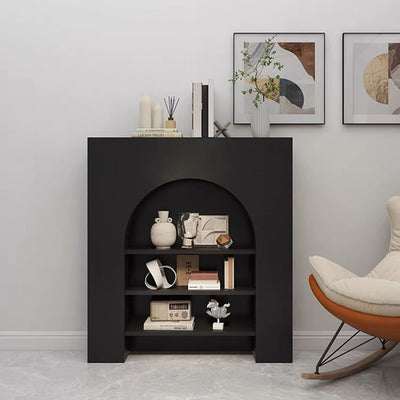 Contemporary Nordic Square Rectangular Fiberboard Display Rack 3-Tier For Living Room