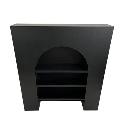 Contemporary Nordic Square Rectangular Fiberboard Display Rack 3-Tier For Living Room