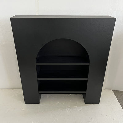 Contemporary Nordic Square Rectangular Fiberboard Display Rack 3-Tier For Living Room