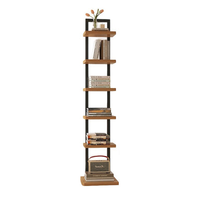 Modern Minimalist Square Rectangular Particle Board Steel Pipe Bookshelf 4/6/8/10-Tier For Living Room