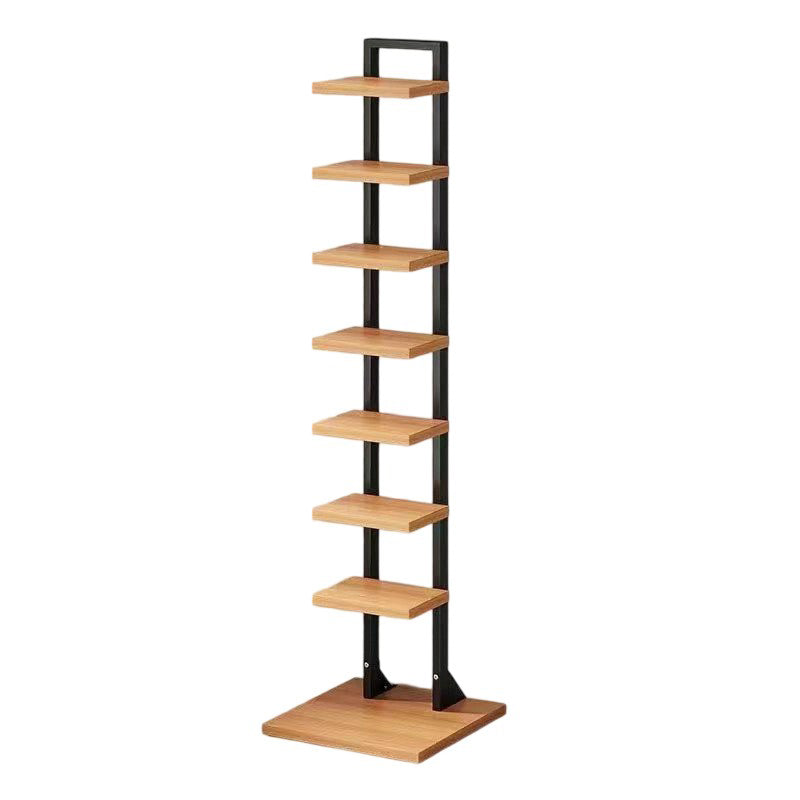 Modern Minimalist Square Rectangular Particle Board Steel Pipe Bookshelf 4/6/8/10-Tier For Living Room