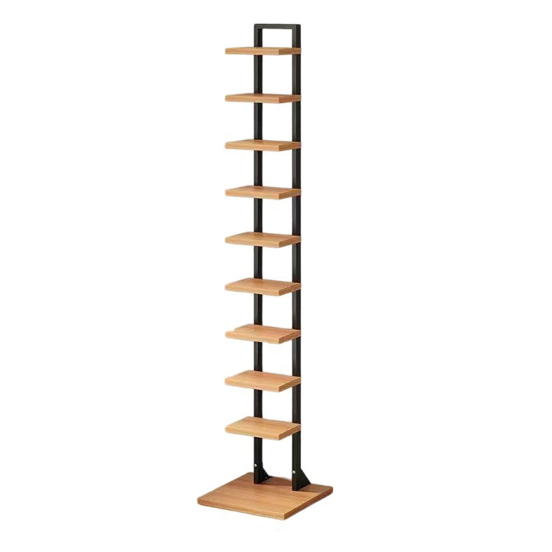 Modern Minimalist Square Rectangular Particle Board Steel Pipe Bookshelf 4/6/8/10-Tier For Living Room