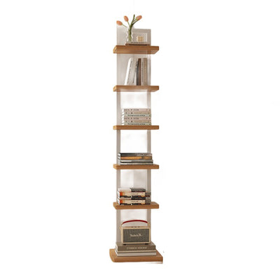 Modern Minimalist Square Rectangular Particle Board Steel Pipe Bookshelf 4/6/8/10-Tier For Living Room