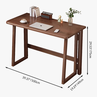 Traditional Chinese Rectangular Medium Density Fiberboard Carbon Steel Foldable Desks For Home Office