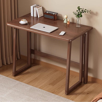 Traditional Chinese Rectangular Medium Density Fiberboard Carbon Steel Foldable Desks For Home Office