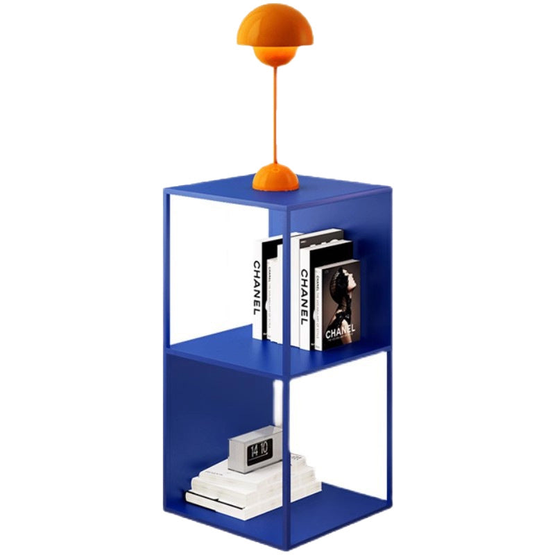 Moderner minimalistischer quadratischer rechteckiger Eisen-Beistelltisch mit 3 Ebenen für das Wohnzimmer 