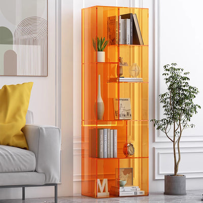 Modern Minimalist Square Rectangular Acrylic Display Rack 9-Cabinet For Living Room