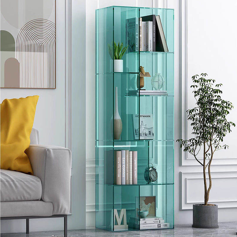 Modern Minimalist Square Rectangular Acrylic Display Rack 9-Cabinet For Living Room