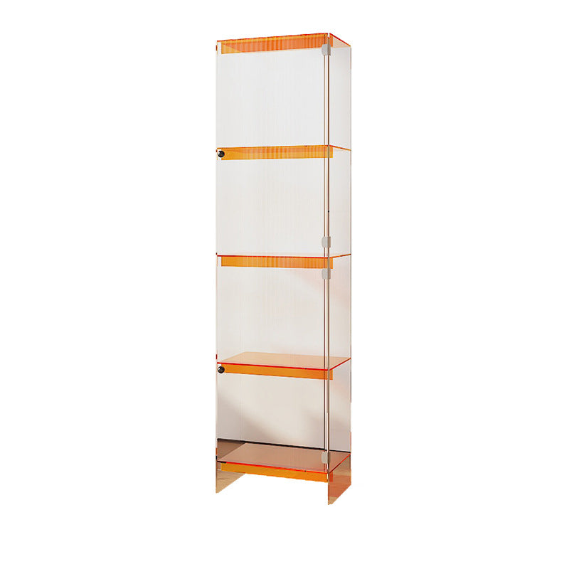 Modern Minimalist Square Rectangular Acrylic Storage Cabinet 2/3/4-Tier For Living Room