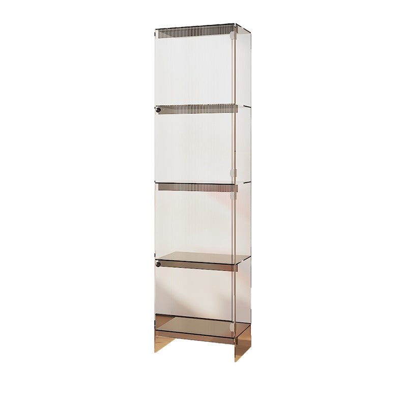 Modern Minimalist Square Rectangular Acrylic Storage Cabinet 2/3/4-Tier For Living Room
