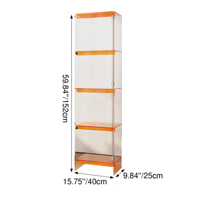 Modern Minimalist Square Rectangular Acrylic Storage Cabinet 2/3/4-Tier For Living Room