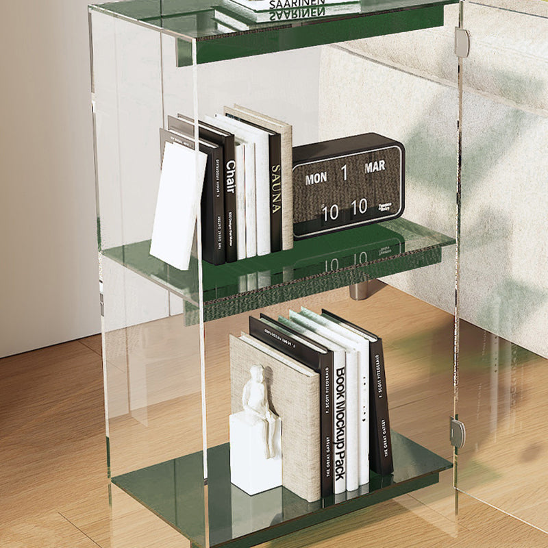 Modern Minimalist Square Rectangular Acrylic Storage Cabinet 2/3/4-Tier For Living Room