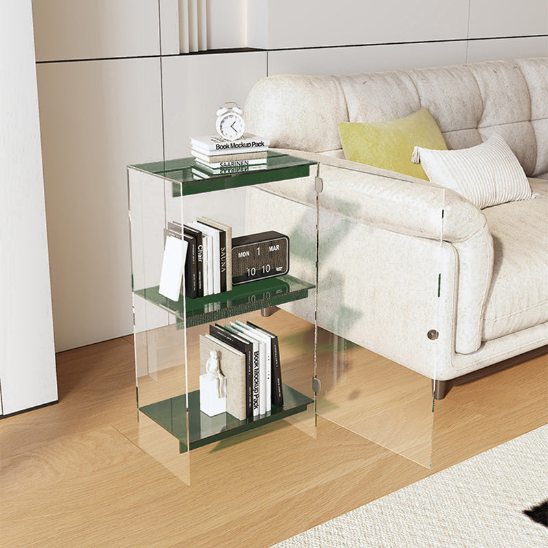 Modern Minimalist Square Rectangular Acrylic Storage Cabinet 2/3/4-Tier For Living Room