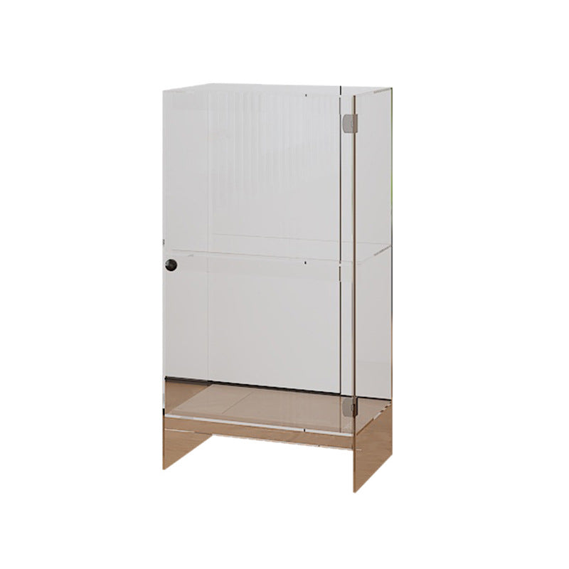 Modern Minimalist Square Rectangular Acrylic Storage Cabinet 2/3/4-Tier For Living Room