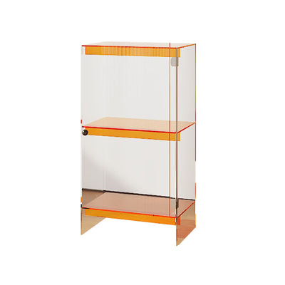 Modern Minimalist Square Rectangular Acrylic Storage Cabinet 2/3/4-Tier For Living Room