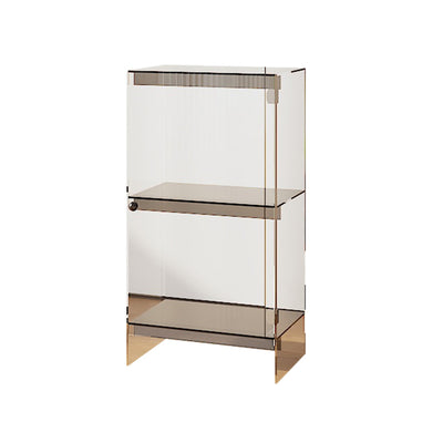 Modern Minimalist Square Rectangular Acrylic Storage Cabinet 2/3/4-Tier For Living Room