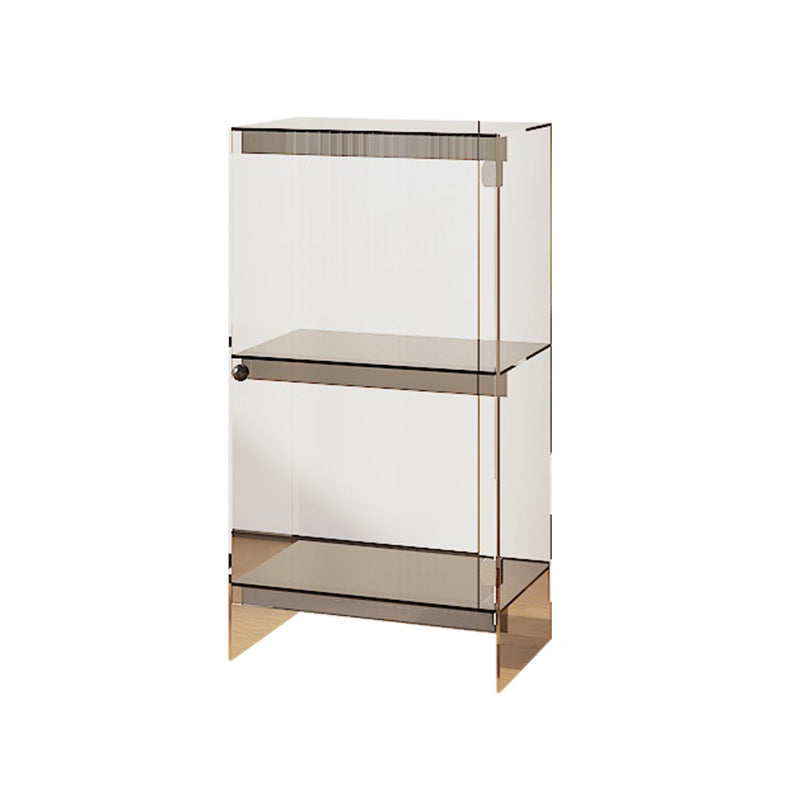 Modern Minimalist Square Rectangular Acrylic Storage Cabinet 2/3/4-Tier For Living Room