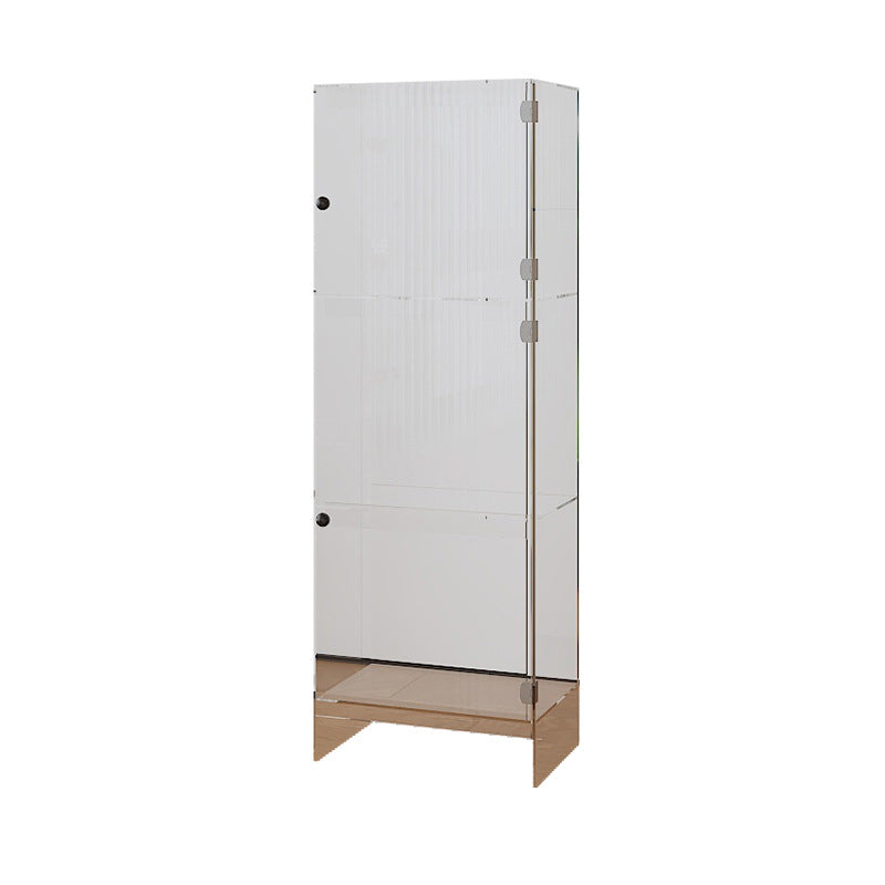 Modern Minimalist Square Rectangular Acrylic Storage Cabinet 2/3/4-Tier For Living Room