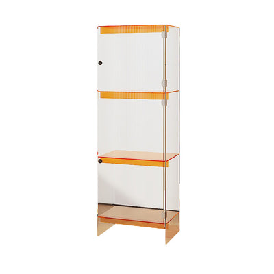 Modern Minimalist Square Rectangular Acrylic Storage Cabinet 2/3/4-Tier For Living Room