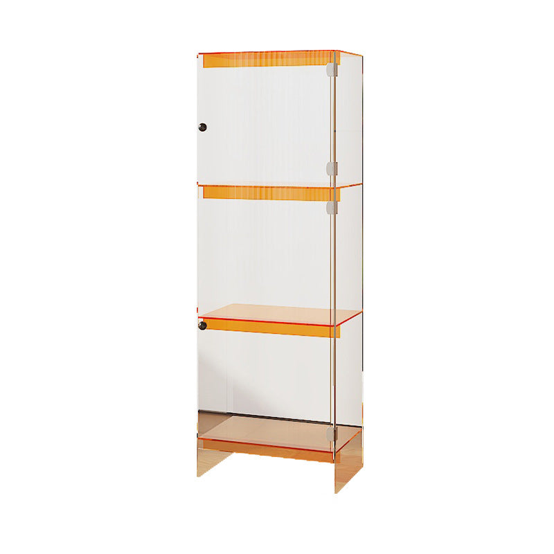 Modern Minimalist Square Rectangular Acrylic Storage Cabinet 2/3/4-Tier For Living Room