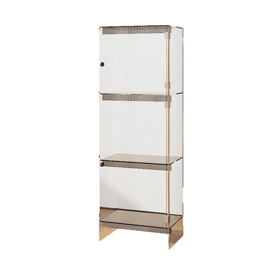 Modern Minimalist Square Rectangular Acrylic Storage Cabinet 2/3/4-Tier For Living Room