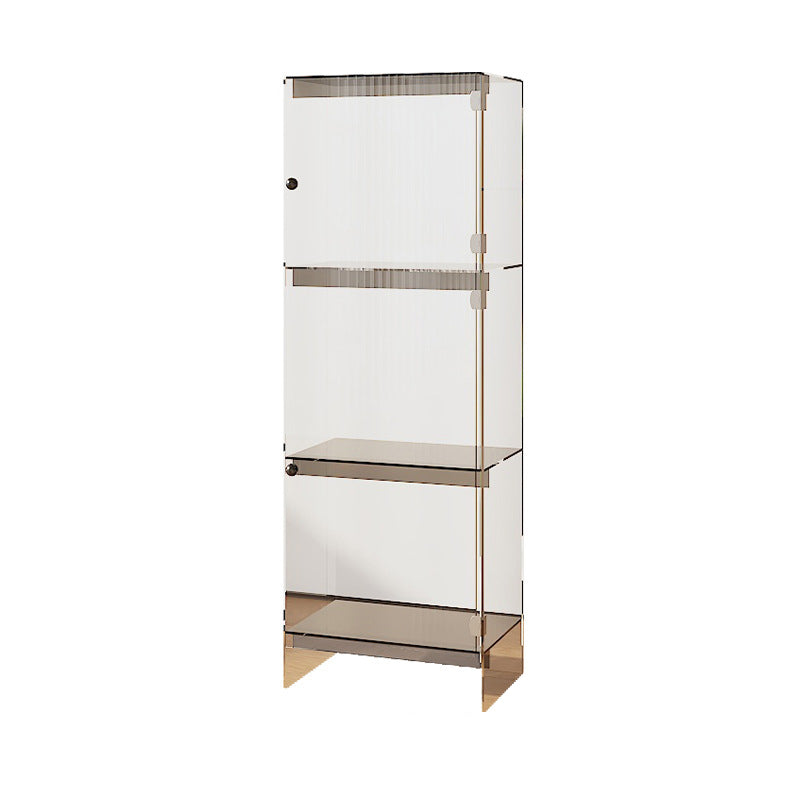 Modern Minimalist Square Rectangular Acrylic Storage Cabinet 2/3/4-Tier For Living Room