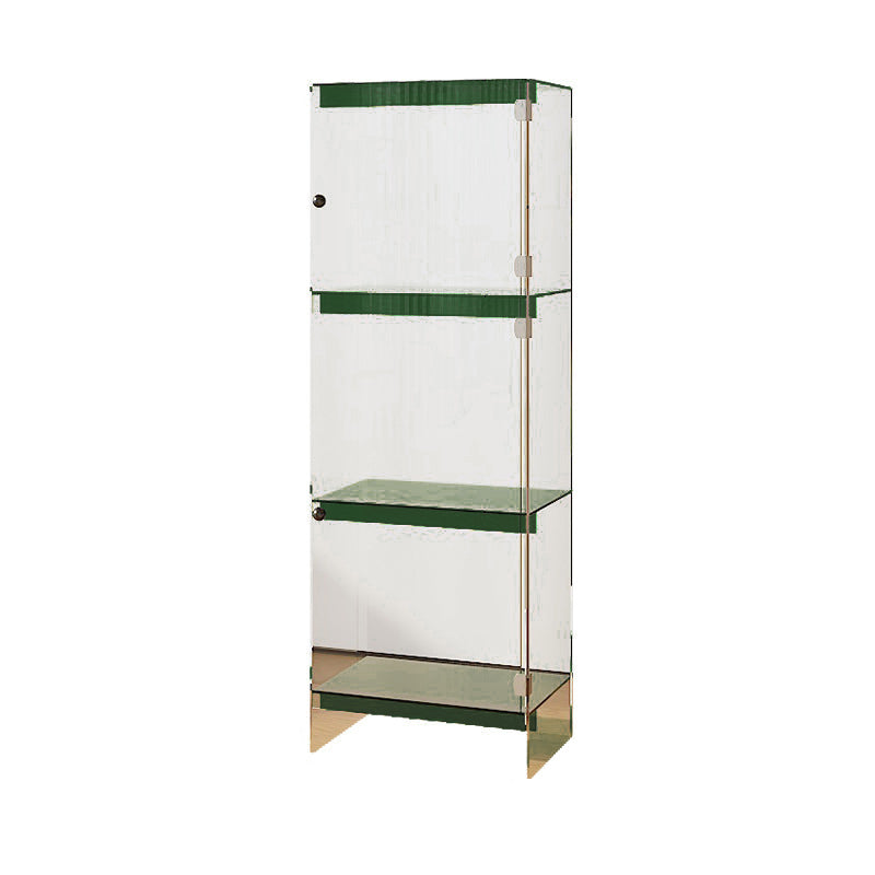 Modern Minimalist Square Rectangular Acrylic Storage Cabinet 2/3/4-Tier For Living Room
