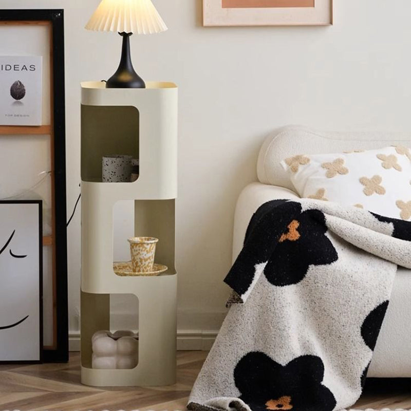 Contemporary Nordic Square Rectangular Carbon Steel Display Rack 4/5-Tier For Living Room