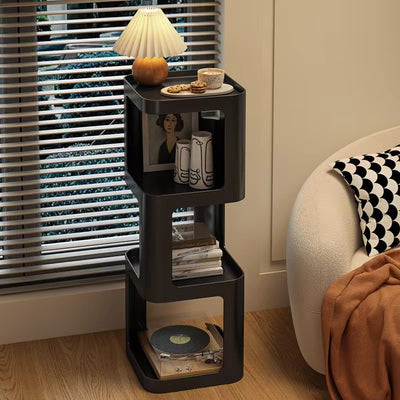 Contemporary Nordic Square Rectangular Carbon Steel Display Rack 4/5-Tier For Living Room