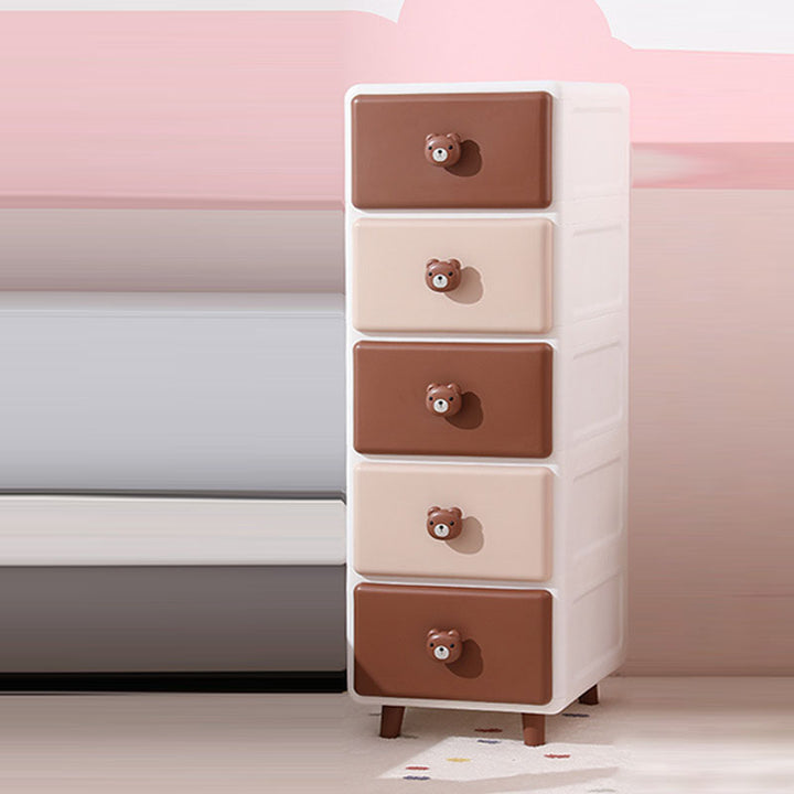 Moderner minimalistischer quadratischer rechteckiger Kunststoff-PP-Kaninchen-Bären-Kinder-Aufbewahrungsschrank 2/3/4/5/6-Etagen für das Wohnzimmer 