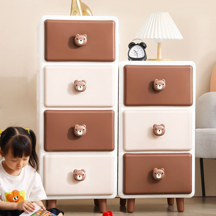 Moderner minimalistischer quadratischer rechteckiger Kunststoff-PP-Kaninchen-Bären-Kinder-Aufbewahrungsschrank 2/3/4/5/6-Etagen für das Wohnzimmer 