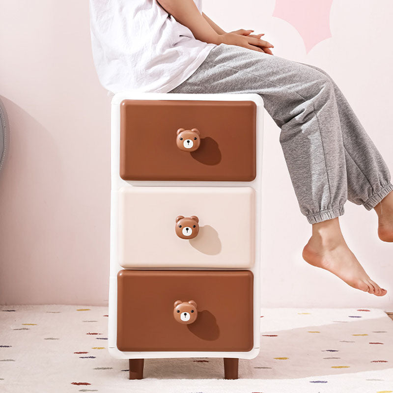 Moderner minimalistischer quadratischer rechteckiger Kunststoff-PP-Kaninchen-Bären-Kinder-Aufbewahrungsschrank 2/3/4/5/6-Etagen für das Wohnzimmer 