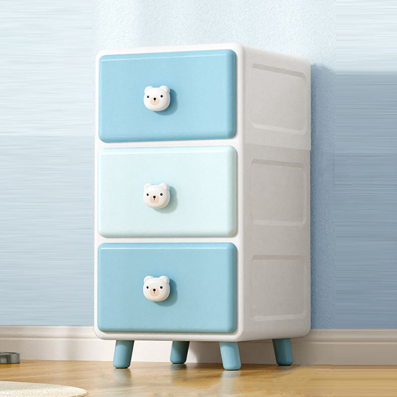Moderner minimalistischer quadratischer rechteckiger Kunststoff-PP-Kaninchen-Bären-Kinder-Aufbewahrungsschrank 2/3/4/5/6-Etagen für das Wohnzimmer 