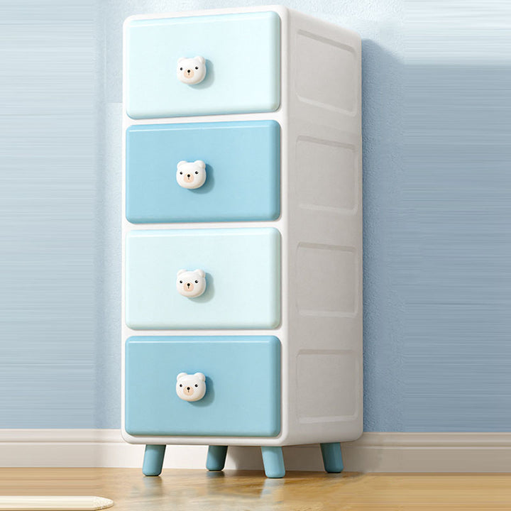 Moderner minimalistischer quadratischer rechteckiger Kunststoff-PP-Kaninchen-Bären-Kinder-Aufbewahrungsschrank 2/3/4/5/6-Etagen für das Wohnzimmer 