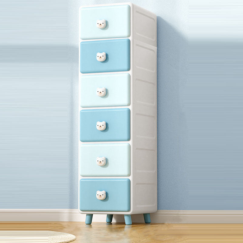 Moderner minimalistischer quadratischer rechteckiger Kunststoff-PP-Kaninchen-Bären-Kinder-Aufbewahrungsschrank 2/3/4/5/6-Etagen für das Wohnzimmer 